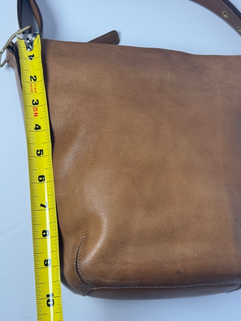 COACH Vintage Y2K 2002 Duffle Sac Bucket Bag Tan Leather Adjustable Shoulder Bag - Picture 5 of 16